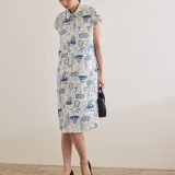 【SALE／40%OFF】ROPE’ 【洗える】トワルドジュイベルテッドミニワンピース ロペ ワンピース・ドレス ワンピース ブルー レッド【送料無料】