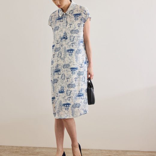 【SALE／40%OFF】ROPE' 【洗える】トワルドジュイベルテッドミニワンピース ロペ ワンピース・ドレス ワンピース ブルー レッド【送料無料】