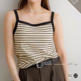 NOAHL｜【メール便】ボーダー カップ付き キャミソール レディース インナー キャミ タンクトップ タンク 春 夏 秋 晩夏 ノアル 250709【予約】
