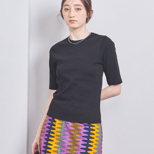【SALE／50%OFF】UNITED ARROWS コットン フライス 5S Tシャツ ユナイテッドアローズ アウトレット トップス カットソー・Tシャツ ブラウン ブラック ホワイト【送料無料】
