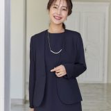 【SALE／65%OFF】7-IDconcept. ノーカラージャケット セブンアイディコンセプト ジャケット・アウター ノーカラージャケット ネイビー ベージュ【送料無料】