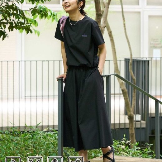 【SALE／25%OFF】THOUSAND MILE ＜UVカット/撥水速乾/伸縮性＞THOUSAND MILE/スカートセットアップ 【レジャー/旅行/梅雨】 25SS フリークスストア トップス カットソー・Tシャツ ブラック ベージュ【送料無料】
