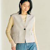 【SALE／40%OFF】UNITED ARROWS green label relaxing スラブオックス ジレ ユナイテッドアローズ グリーンレーベルリラクシング トップス ベスト・ジレ ベージュ ネイビー ホワイト【送料無料】