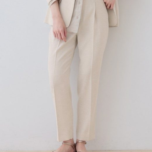 【SALE／30%OFF】INDIVI 【こなれSETUP】リネンライクテーパードパンツ インディヴィ パンツ その他のパンツ グレー ネイビー【送料無料】