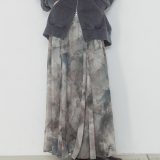 【SALE／10%OFF】JEANASIS ニュアンスプリントフレアスカート ジーナシス スカート ロング・マキシスカート ブルー ホワイト ブラック グリーン グレー【送料無料】