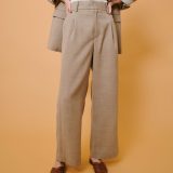 【SALE／40%OFF】allureville リネンライクタックワイドパンツ アルアバイル パンツ その他のパンツ ベージュ ネイビー【送料無料】