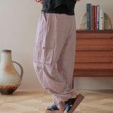 niko and … リネン混トロットカーゴパンツ ニコアンド パンツ その他のパンツ ホワイト ピンク ブラック カーキグリーン【送料無料】
