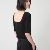 【SALE／40%OFF】BABYLONE カップ付き五分袖プルオーバー バビロン トップス カットソー・Tシャツ ブラック ホワイト グレー【送料無料】