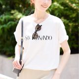 【SALE／30%OFF】SLOBE IENA SAN FERNANDOロゴTEE スローブ イエナ トップス カットソー・Tシャツ ホワイト ネイビー グレー【送料無料】