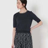 【SALE／30%OFF】UNITED ARROWS コットンシルク 18G 5SL ニット ユナイテッドアローズ トップス ニット ブラック ホワイト ネイビー ピンク ベージュ【送料無料】