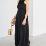 【SALE／30%OFF】IENA キュプラサテン キャミドレス イエナ ワンピース・ドレス ワンピース ブラック ブラウン【送料無料】