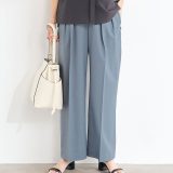 UNITED ARROWS green label relaxing [size SHORTあり]キチントボトムス コンフィ ワイド パンツ ユナイテッドアローズ グリーンレーベルリラクシング パンツ スラックス・ドレスパンツ ブラウン グレー ベージュ ブルー【送料無料】