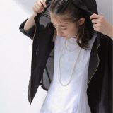 La Totalite 【洗える】シアーフードブルゾン ラ トータリテ ジャケット・アウター ブルゾン・ジャンパー グレー ブラック【送料無料】