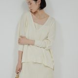 【SALE／30%OFF】GALLARDAGALANTE リネンVニット ガリャルダガランテ トップス ニット グリーン ブラック ホワイト【送料無料】
