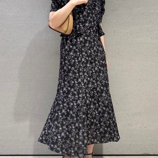 【SALE／30%OFF】CELFORD ミニチュアローズプリントワンピース セルフォード ワンピース・ドレス その他のワンピース・ドレス ピンク ブラック【送料無料】