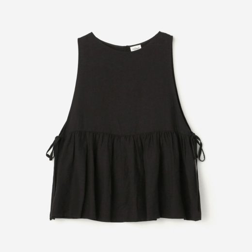 Bshop LE GLAZIK ｜ ノースリーブギャザーシャツ WOMEN ビショップ トップス シャツ・ブラウス イエロー ブラック【送料無料】
