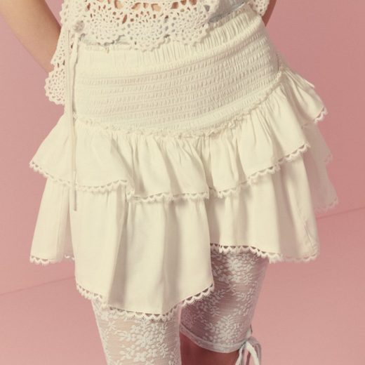 【SALE／40%OFF】LILY BROWN コットンフリルミニスカート リリーブラウン スカート ミニスカート ブラック イエロー ホワイト【送料無料】