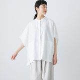リネンスクエアケープシャツ かぐれ カグレ トップス シャツ・ブラウス イエロー ブラック ホワイト【送料無料】[Rakuten Fashion]