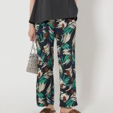 UNITED ARROWS green label relaxing アート フラワー プリント パンツ ユナイテッドアローズ グリーンレーベルリラクシング パンツ その他のパンツ ネイビー ブラウン【送料無料】