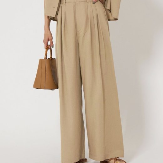 UNITED ARROWS green label relaxing タック ワイド パンツ -撥水- ユナイテッドアローズ グリーンレーベルリラクシング パンツ その他のパンツ ベージュ ブラック ブラウン【送料無料】