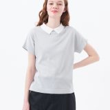【SALE／20%OFF】MACKINTOSH PHILOSOPHY 【Bicolor Knit Polo(バイカラーニットポロ)】ハーフスリーブ マッキントッシュ フィロソフィー トップス ニット ホワイト ネイビー ピンク パープル【送料無料】