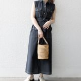 【SALE／30%OFF】SHIPS any SHIPS any:＜洗濯機可能＞オックス ステッチ ノースリーブ シャツ ワンピース シップス ワンピース・ドレス ワンピース グリーン ブラック【送料無料】