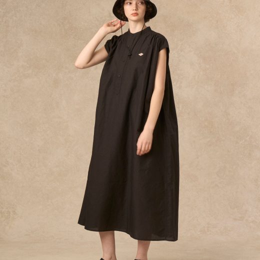 Bshop DANTON ｜ コットンリネン スリーブレスシャツワンピース WOMEN ビショップ ワンピース・ドレス ワンピース ブラック レッド【送料無料】