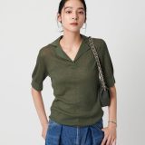 【SALE／40%OFF】BEAUTY&YOUTH UNITED ARROWS オープンカラー ショートスリーブニット -ウォッシャブル- ビューティー＆ユース　ユナイテッドアローズ トップス ニット ブラック グリーン グレー【送料無料】