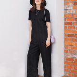 【SALE／20%OFF】23区 S 【洗える】コットンエンブロイダリー オールインワン ニジュウサンク オールインワン・オーバーオール オーバーオール・サロペット ネイビー ブラック【送料無料】