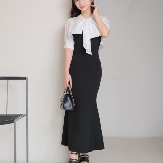 【SALE／40%OFF】LIP SERVICE LIP SERVICE/(W)シアーブラウスレイヤードニットキャミワンピース リップサービス ワンピース・ドレス ワンピース ベージュ ブラック パープル【送料無料】