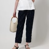 【SALE／30%OFF】UNITED ARROWS ペイズリー カットジャガード テーパードパンツ ユナイテッドアローズ パンツ その他のパンツ ネイビー【送料無料】