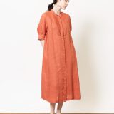 【SALE／30%OFF】CHRISTIAN AUJARD [吸水速乾]リネンリラクシーワンピース クリスチャン・オジャール ワンピース・ドレス ワンピース ブルー ネイビー オレンジ【送料無料】