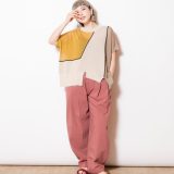 【SALE／25%OFF】OSMOSIS ライン切替ニットプルオーバー オズモーシス トップス ニット カーキグリーン ベージュ ブルー【送料無料】
