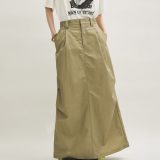 ADAM ET ROPE’ FEMME 【サステナブル】・【撥水】バックベルトストレートスカート アダムエロペ スカート その他のスカート ベージュ ブラック【送料無料】