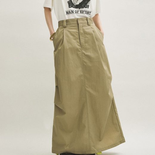 ADAM ET ROPE’ FEMME 【サステナブル】・【撥水】バックベルトストレートスカート アダムエロペ スカート その他のスカート ベージュ ブラック【送料無料】