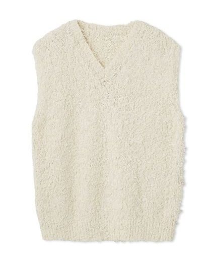 【SALE／30%OFF】Mila Owen 前後2WAYチュールヤーンニットベスト ミラオーウェン トップス ベスト・ジレ ホワイト グレー【送料無料】