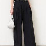 【SALE／20%OFF】LIVETART ダブルタックパンツ ビアズリー パンツ その他のパンツ ブラウン ブラック【送料無料】