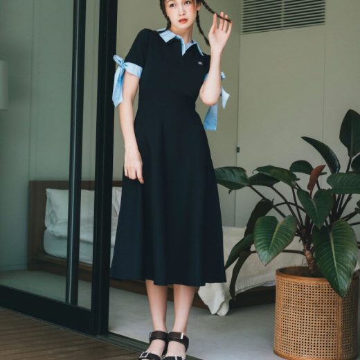 ダブルカラーニットワンピース JILL by JILL STUART ジル バイ ジル スチュアート ワンピース・ドレス ワンピース ホワイト ピンク ブルー【送料無料】[Rakuten Fashion]