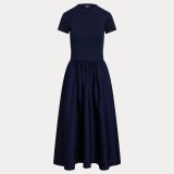 POLO RALPH LAUREN コットン ショートスリーブ ドレス ラルフローレン ワンピース・ドレス ワンピース ネイビー【送料無料】