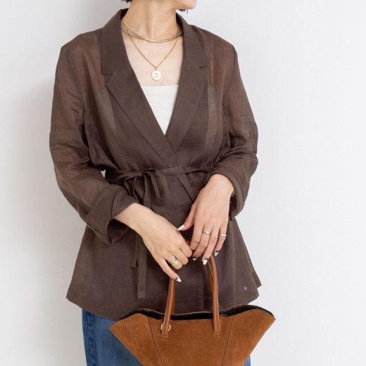 【SALE／30%OFF】NOLLEY'S ウォッシャブルシアーラミーダブルジャケット ノーリーズ ジャケット・アウター テーラードジャケット・ブレザー ブラック ブラウン【送料無料】