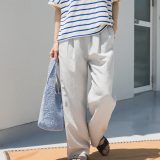 【SALE／30%OFF】URBAN RESEARCH DOORS リネン混イージーパンツ アーバンリサーチドアーズ パンツ その他のパンツ ベージュ ブルー ネイビー ブラウン【送料無料】