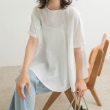 【SALE／30%OFF】URBAN RESEARCH DOORS フレア切替えブラウス アーバンリサーチドアーズ トップス カットソー・Tシャツ ネイビー ホワイト【送料無料】