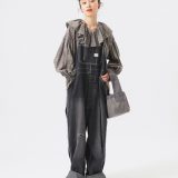 BEAMS BOY 【別注】BIGMAC / リペア オーバーオール ビームス ウイメン オールインワン・オーバーオール オールインワン・つなぎ ブラック ネイビー【送料無料】