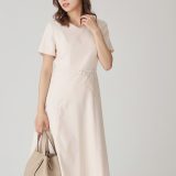【SALE／5%OFF】COUP DE CHANCE 【手洗い可/日本製】Aラインフレアワンピース クード シャンス ワンピース・ドレス その他のワンピース・ドレス ネイビー グレー【送料無料】