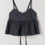 JEANASIS SET UP対応/バックリボンギャザーキャミ ジーナシス トップス その他のトップス ブラック ホワイト ネイビー【送料無料】