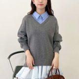 LILY BROWN 【限定カラー】シャツドッキングフリルミニワンピース リリーブラウン ワンピース・ドレス ワンピース ブラック グレー ベージュ【送料無料】