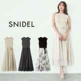 スナイデル SNIDEL ドッキングワンピース swno252060 レディース ロングワンピース ノースリーブ シアー サマーニット 異素材MIX 2025夏 セレクト雑貨ムー【P10】