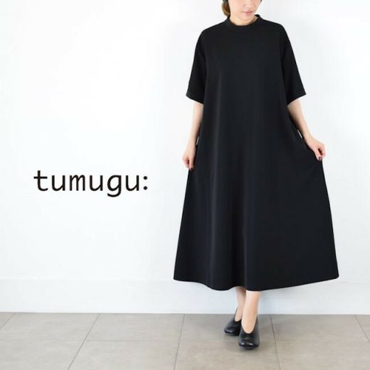 【13％・11％OFFクーポン×P最大47倍】お買物マラソン7/11(金)1：59まで tumugu(ツムグ)ステファニーツイルライト ワンピースmade in japantb25244