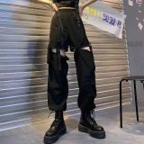レディース ハイウエスト 取り外し可能 ワークパンツ ストリート カジュアル Y2k スタイル おしゃれ