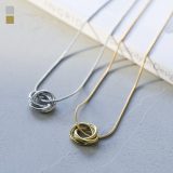 ネックレス レディース アクセサリー サージカルステンレス サークルモチーフ スネークチェーンネックレス オケージョン セレモニー パーティー 二次会 春 夏 秋 冬 オールシーズン オシャレウォーカー]※メール便可※【2】